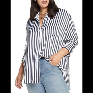 TREASURE & BOND Striped boyfriend Shirt